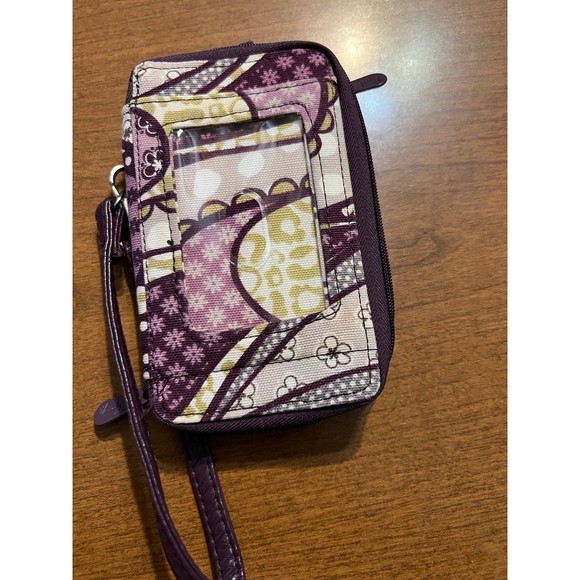 Thirty-One Women's Wallet - Purple Paisley Floral Phone Pouch - Picture 1 of 3